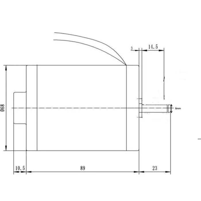 12 Volt 100 Watt MY6812 2750RPM Electric Motor with sprocket