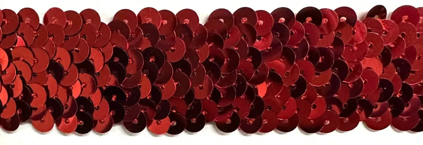 3 ROW (1") STRETCH SEQUIN TRIM - 10 Continuous Yards - Many Colors Available