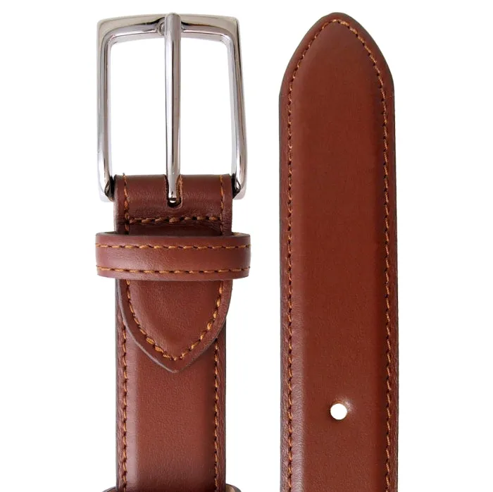 30 mm Sartorial Buffed Leather Belt Mahogany