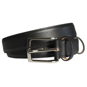 30 mm Sartorial Fine-Grained Leather Belt Black