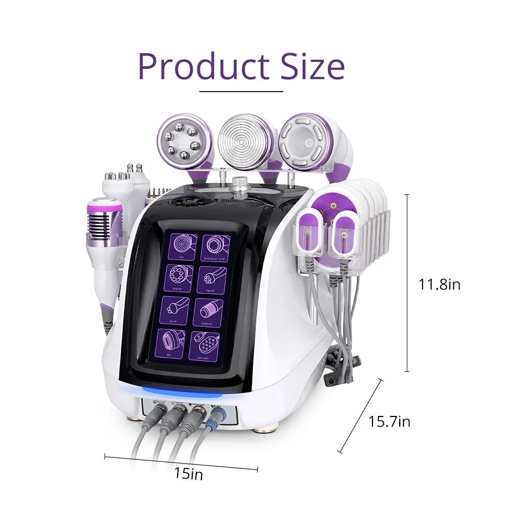 9In1 Aristorm 40k Ultrasonic Cavitation 2.5 Radio Frequency Slim Microdermabrasion Machine