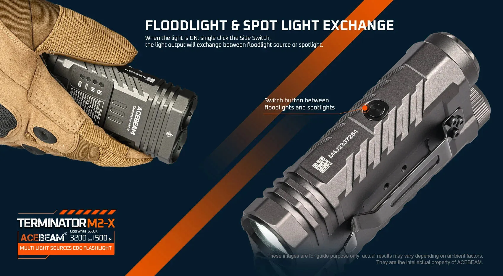 Acebeam Terminator M2-X RGB flashlight