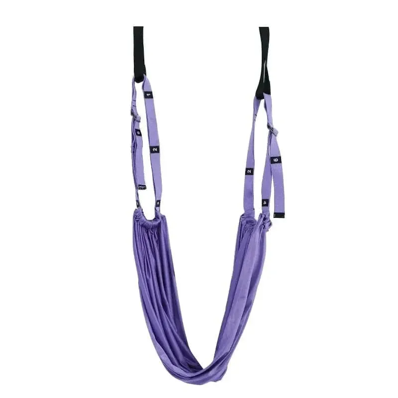 Adjustable Aerial Yoga Strap Elastic Stretch Door Hanging Yoga Belts Hammock Swing Fitness Handstand Rope Training Device Women