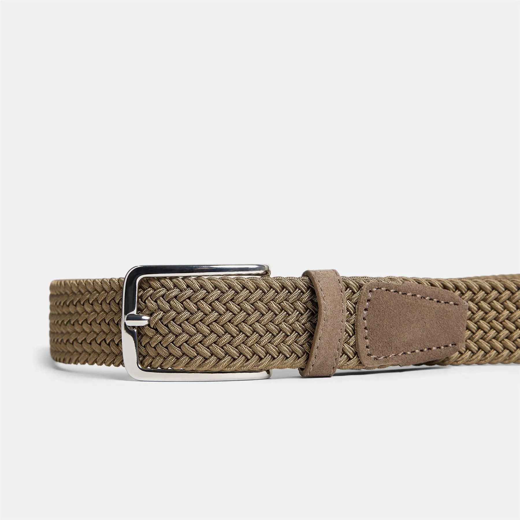 Ben Braided Elastic Belt Walnut - SS24