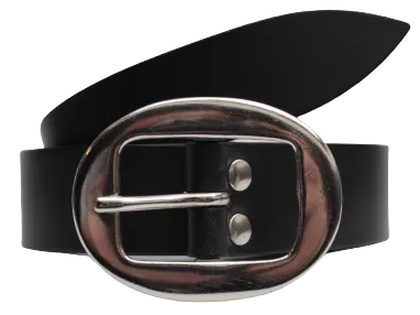 Black Leather Trouser Belt