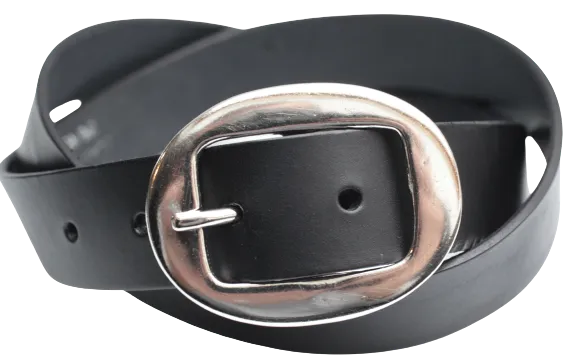 Black Leather Trouser Belt