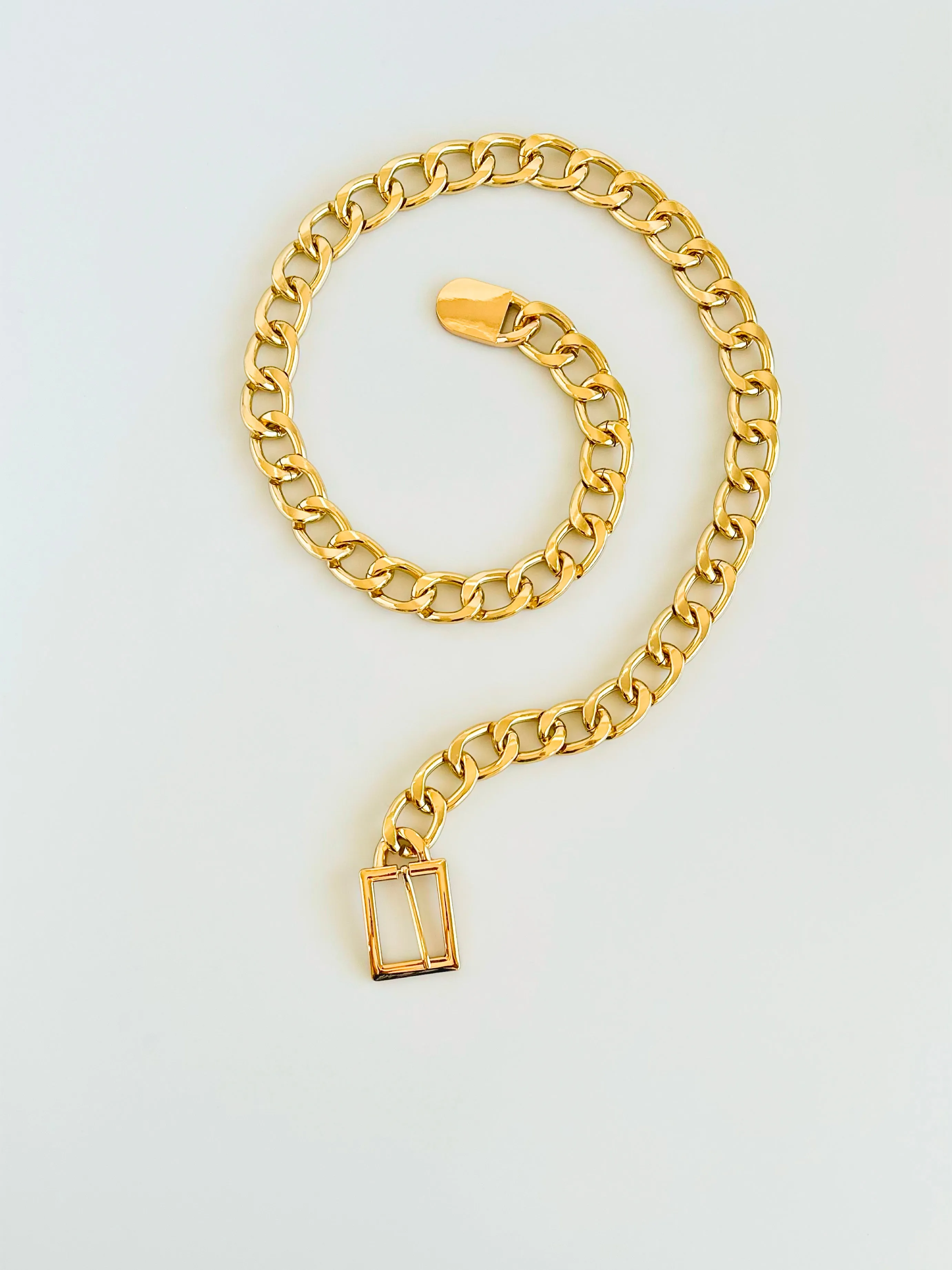 Bold Chain Statement Belt - Gold