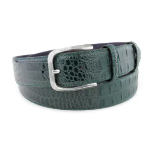 Bottle Green Mock Croc Dimple Belt