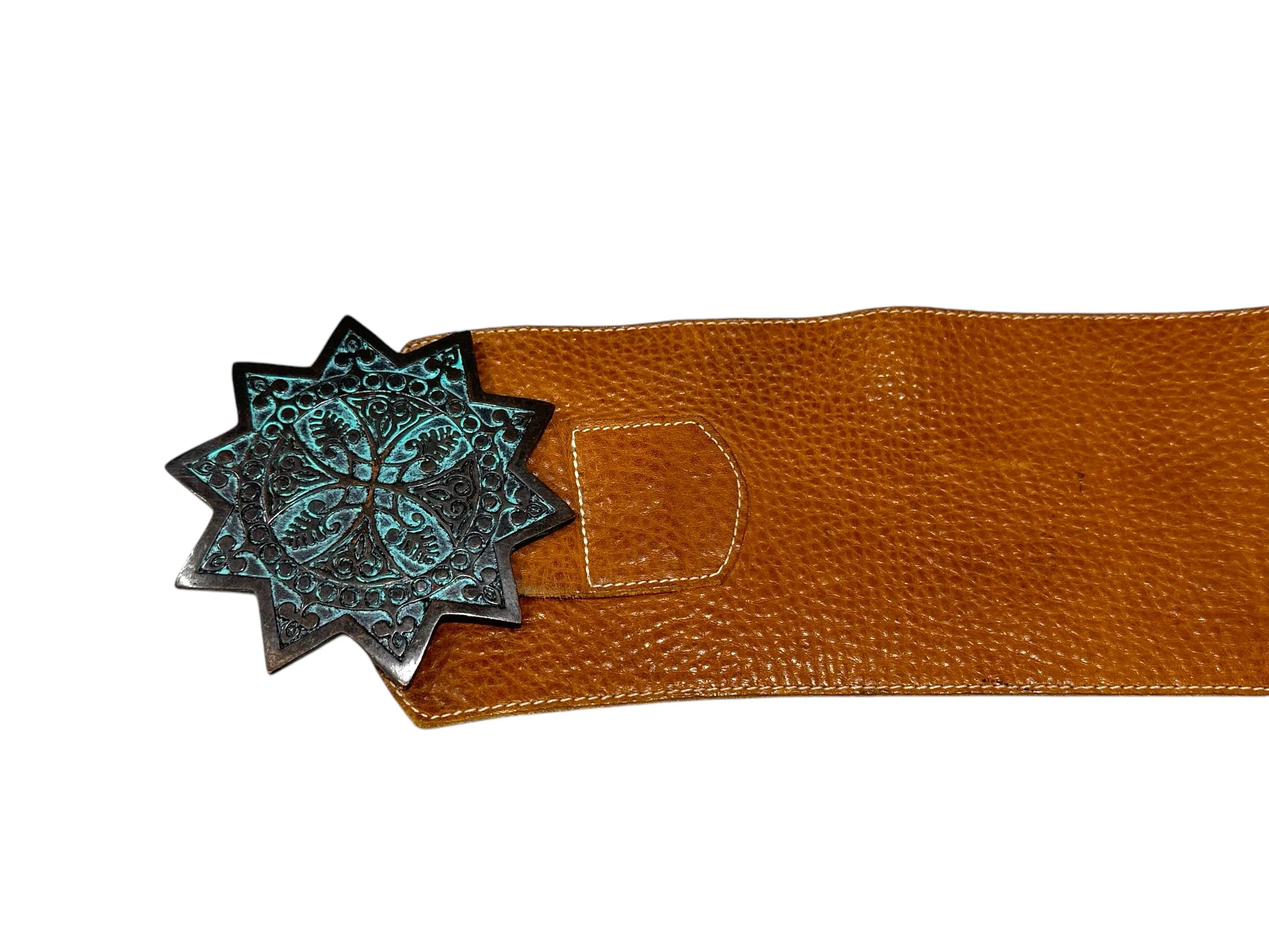 Brown Leather Statement Belt