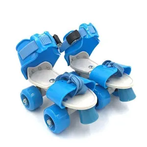 Cable World Boy Roller Skates For Kids Age Group 5-15 Years Adjustable Inline Skating Shoes, Blue