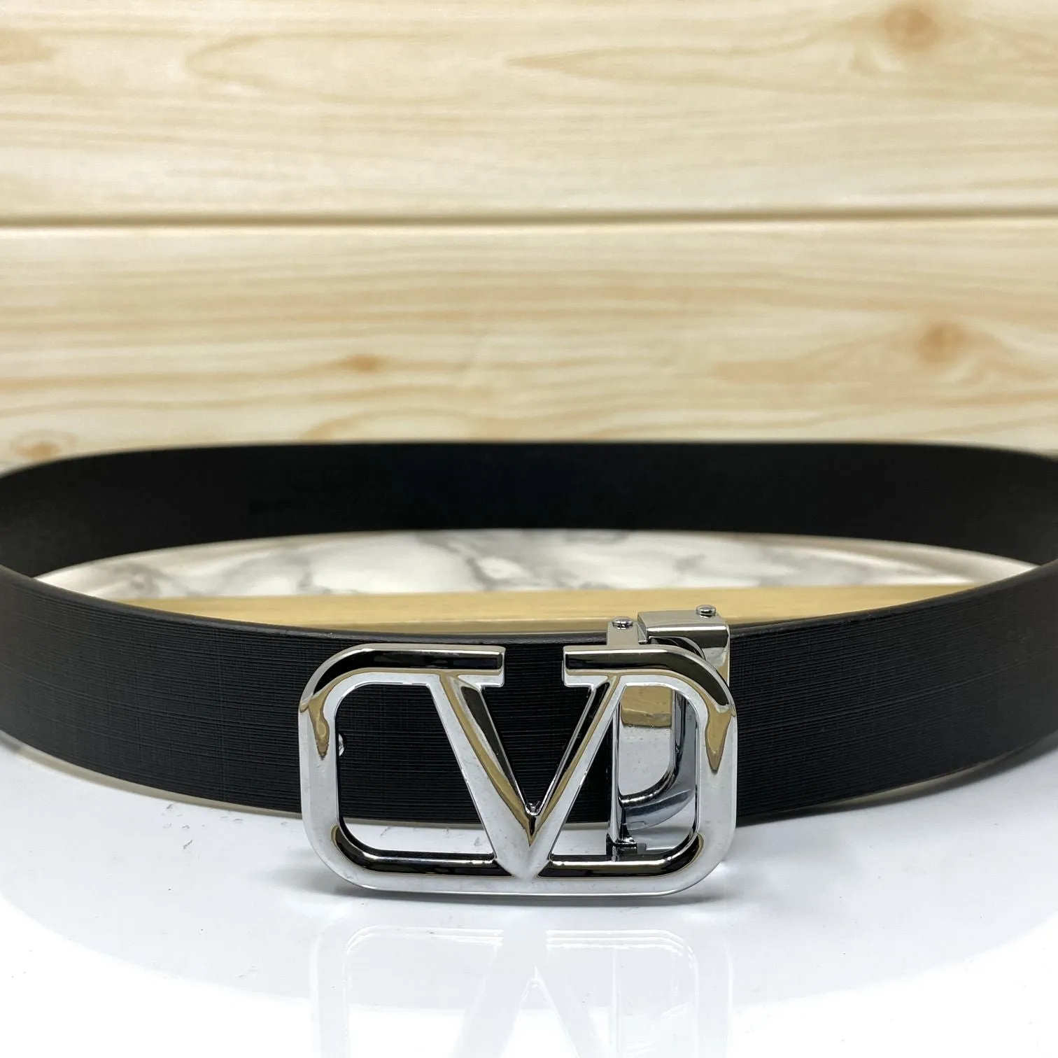 Casual V-Pattern Leather Strap Belt-JonasParamount