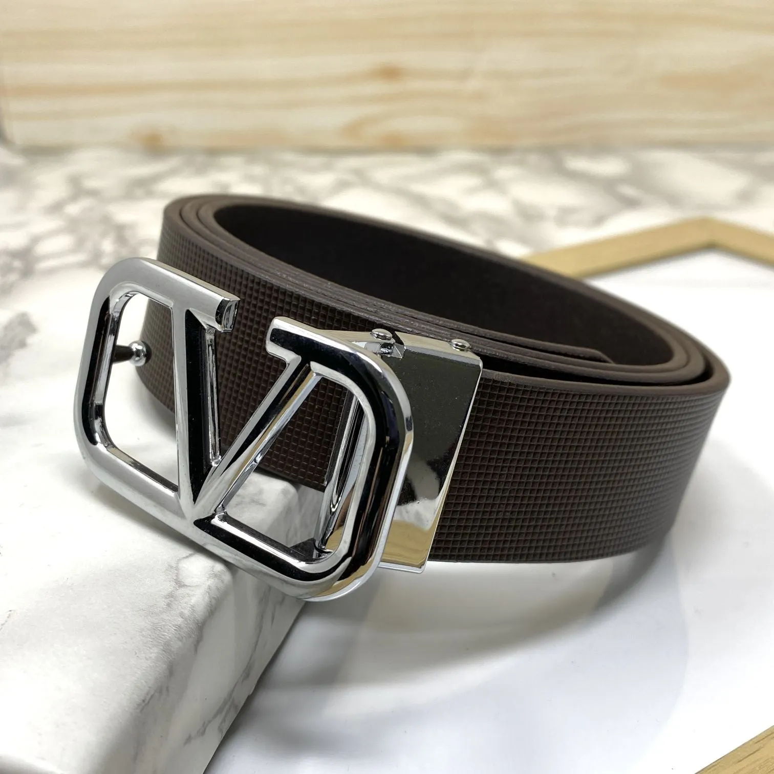 Casual V-Pattern Leather Strap Belt-JonasParamount