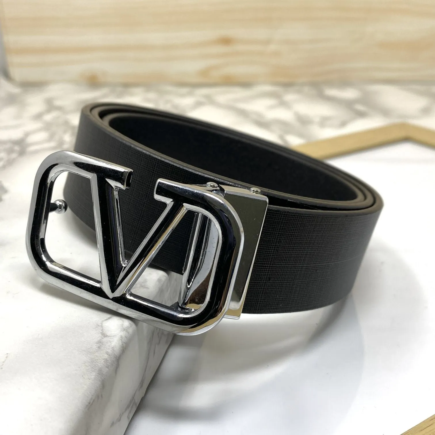 Casual V-Pattern Leather Strap Belt-JonasParamount