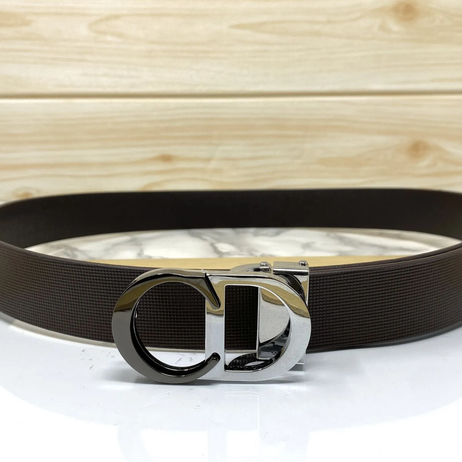 CD-Double Tone Leather Strap Belt-JonasParamount