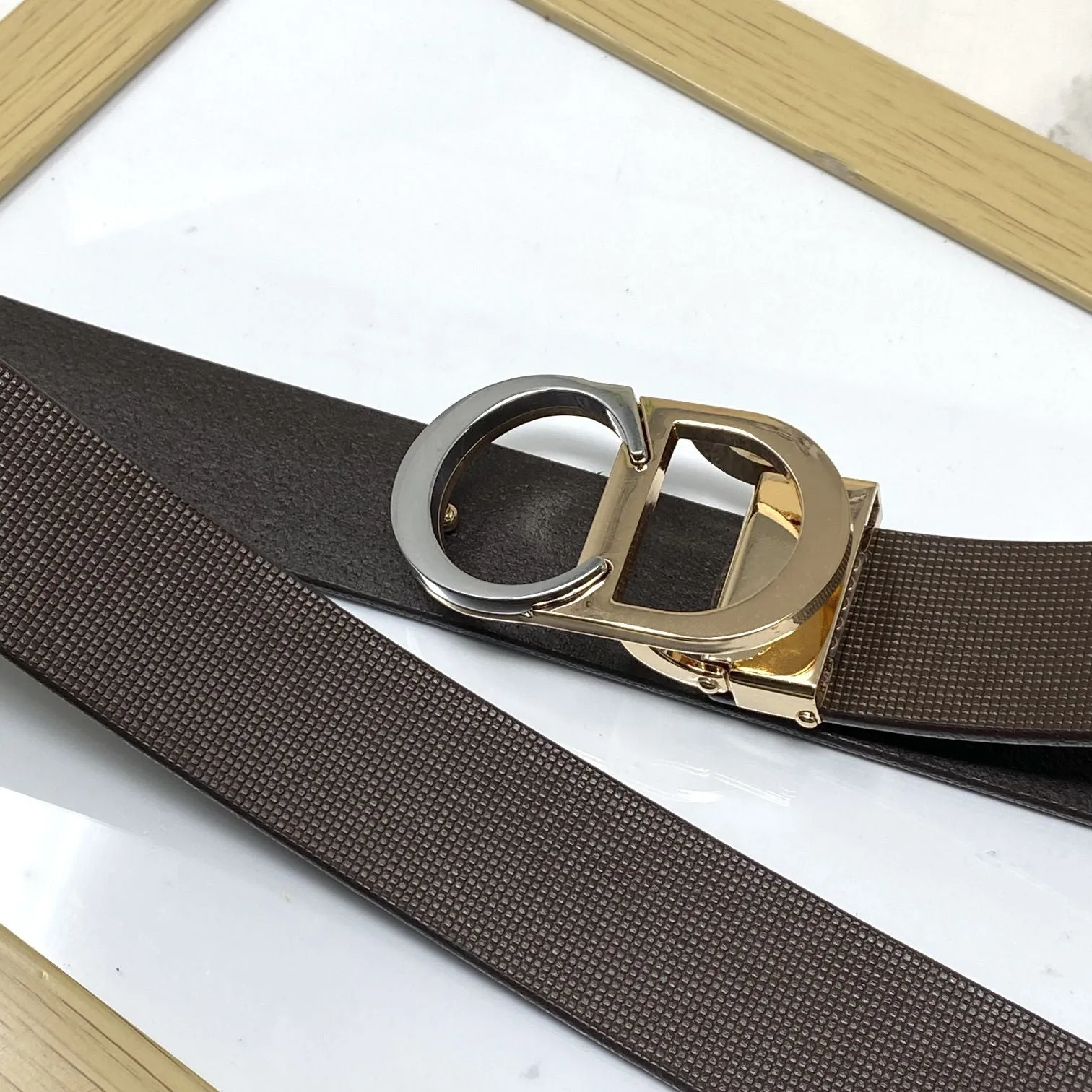 CD-Double Tone Leather Strap Belt-JonasParamount