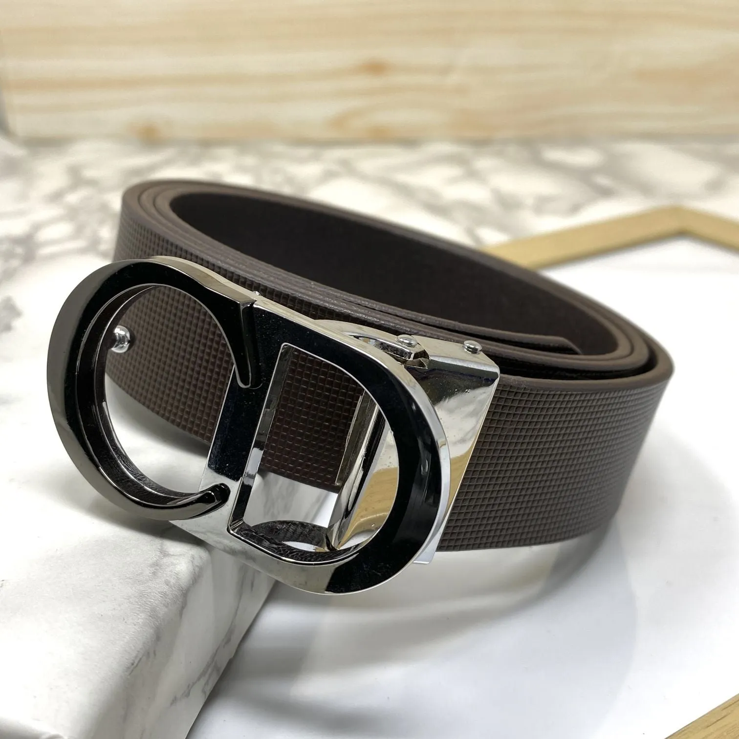 CD-Double Tone Leather Strap Belt-JonasParamount