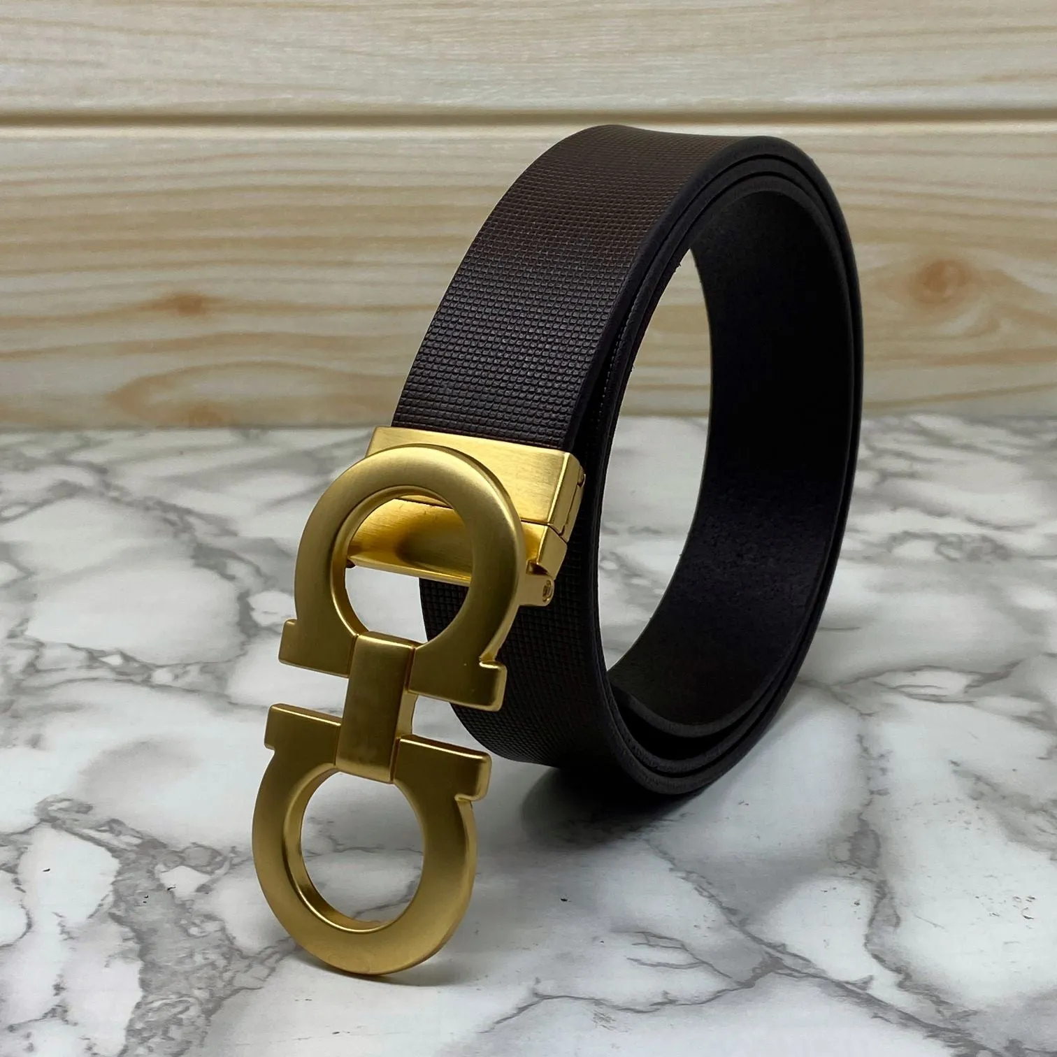 Classic 8 Pattern Formal Design Leather Strap Belt -JonasParamount