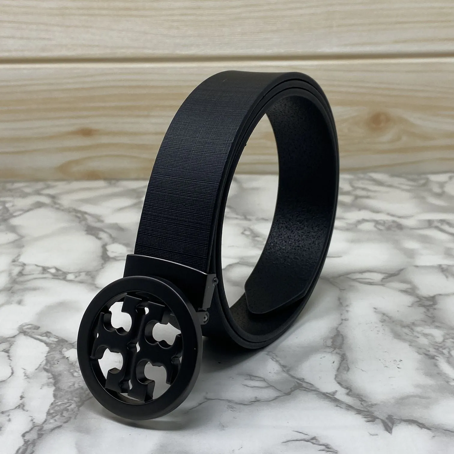 Classy Round Formal Leather Strap Belt-JonasParamount