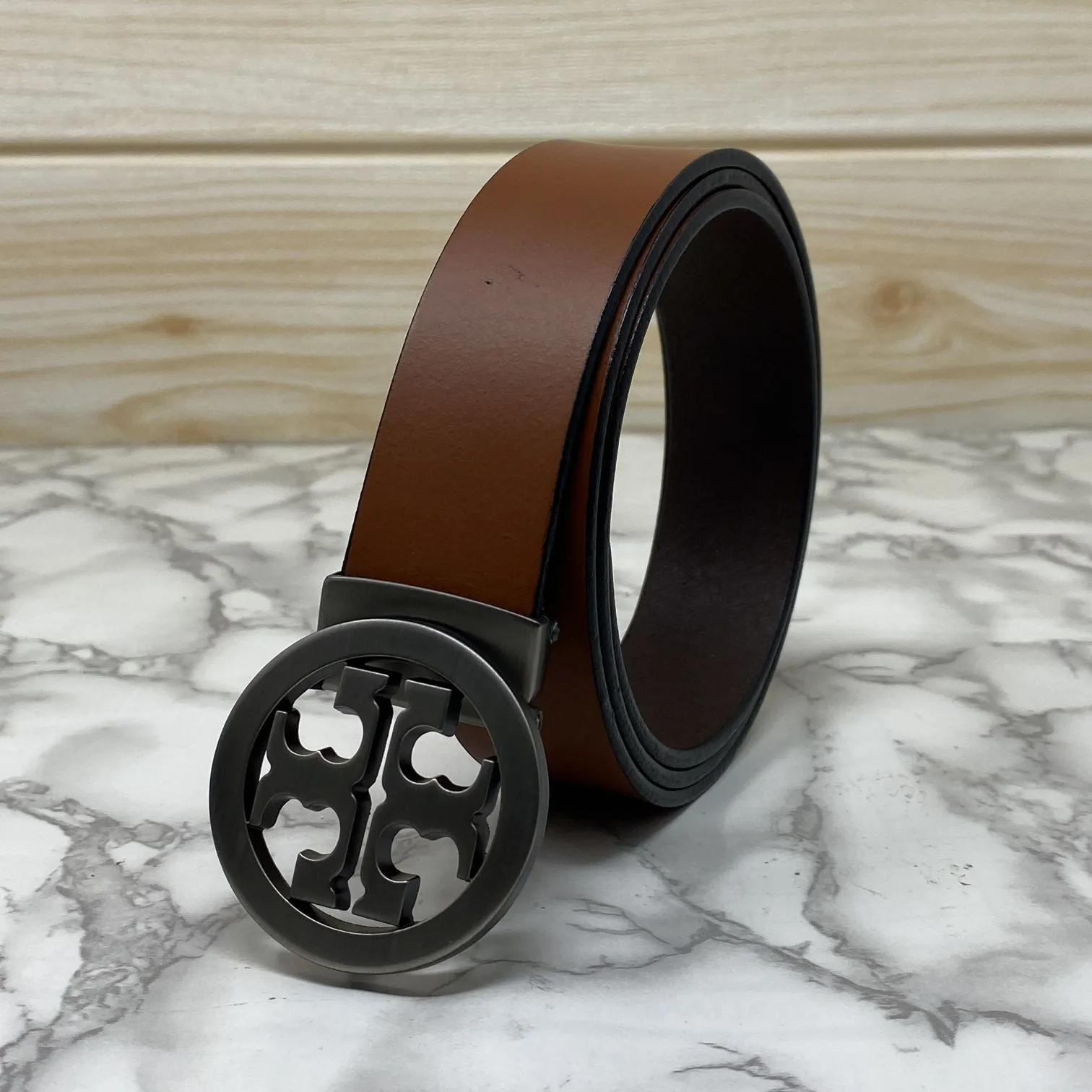 Classy Round Formal Leather Strap Belt-JonasParamount