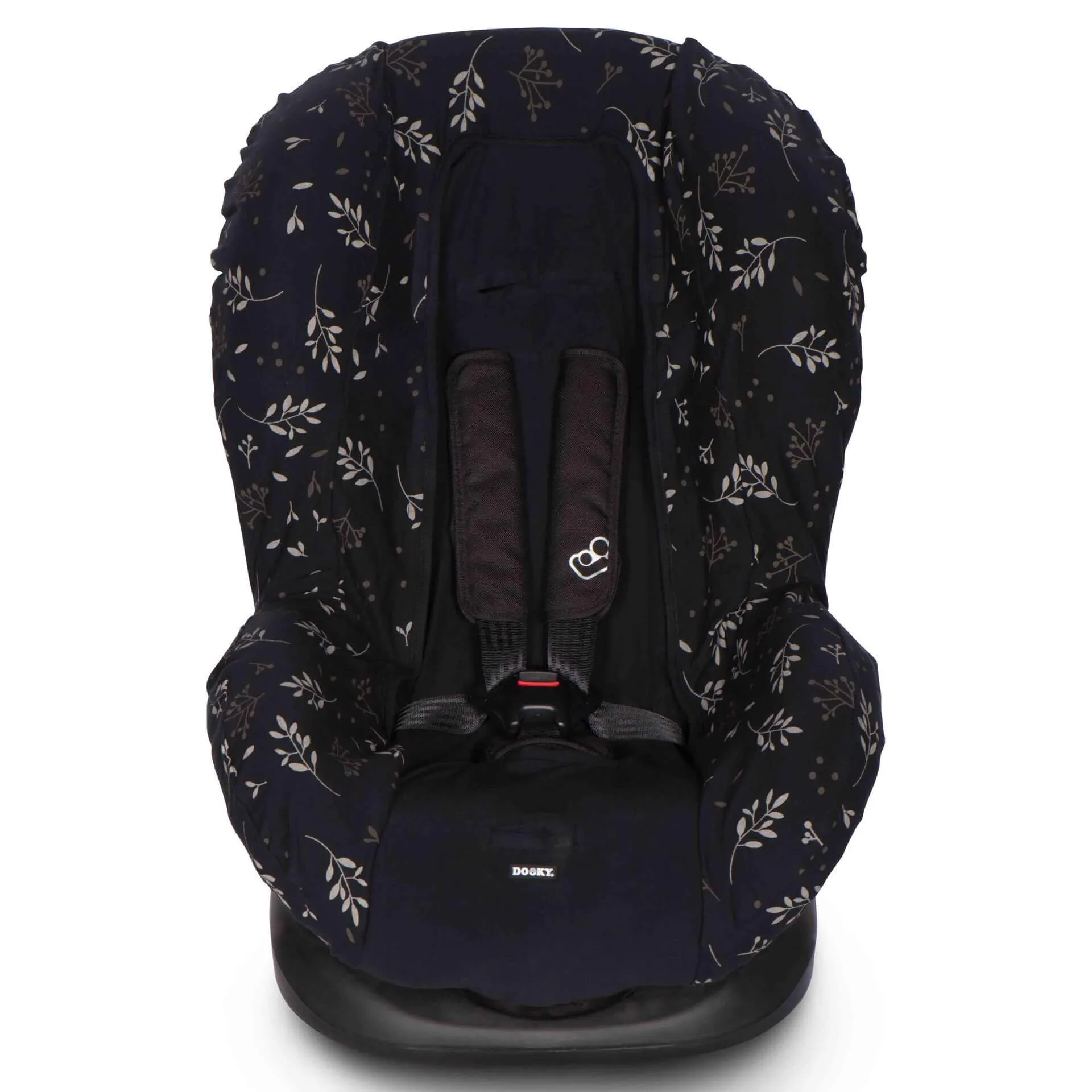 Dooky Seat Cover 1  (Romantic Leaves Black)