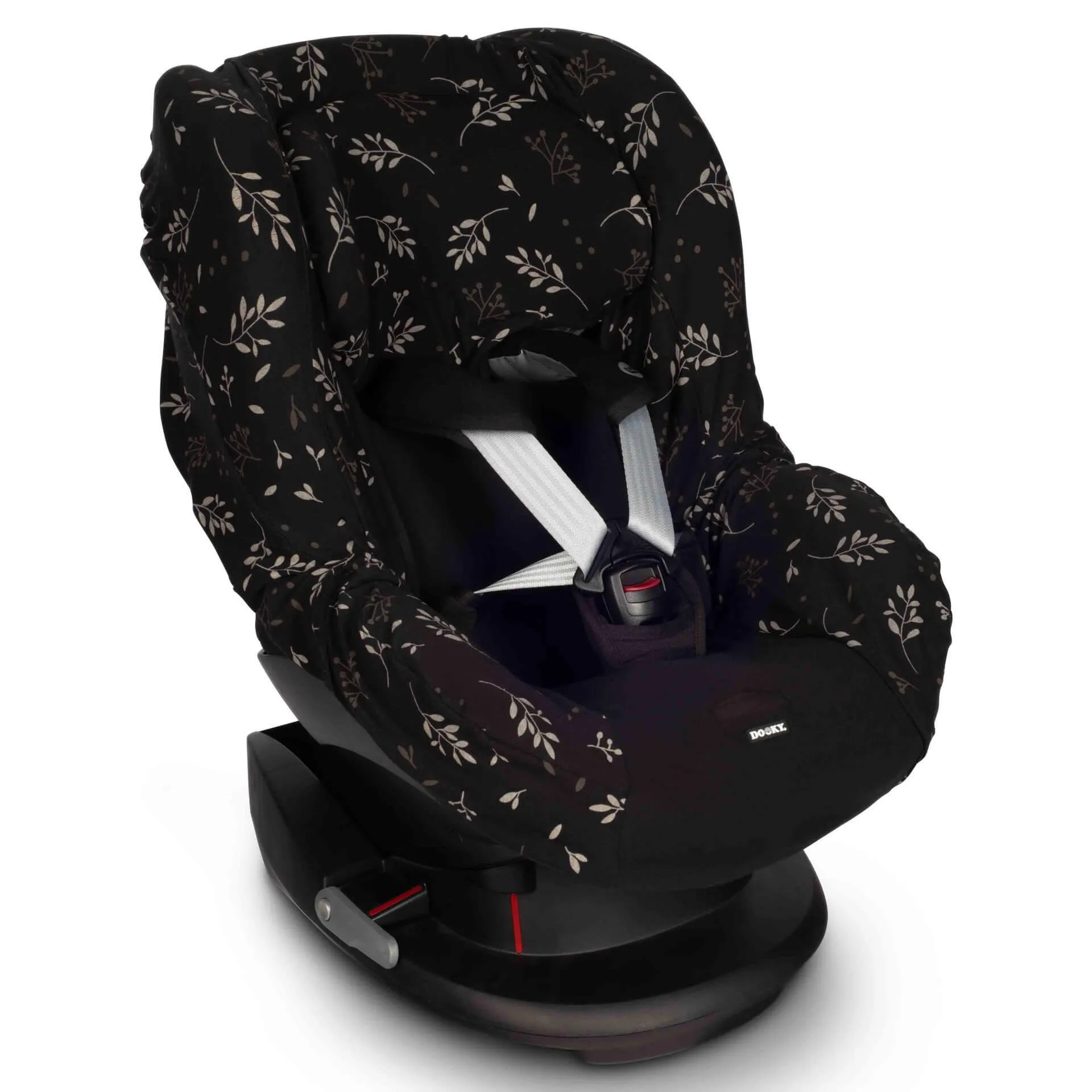 Dooky Seat Cover 1  (Romantic Leaves Black)