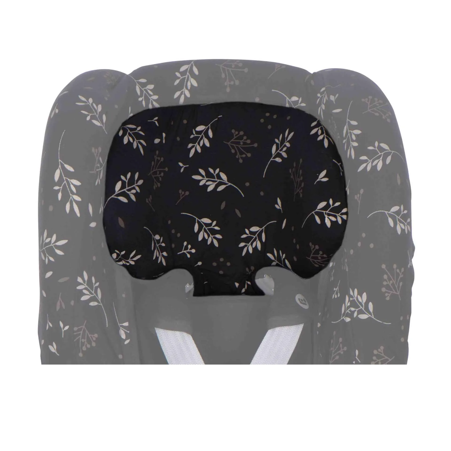 Dooky Seat Cover 1  (Romantic Leaves Black)