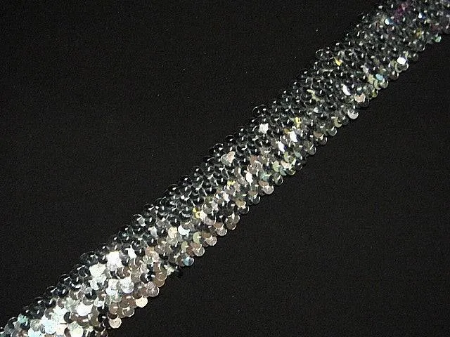 Elasticated Iridescent Sequinned Trim