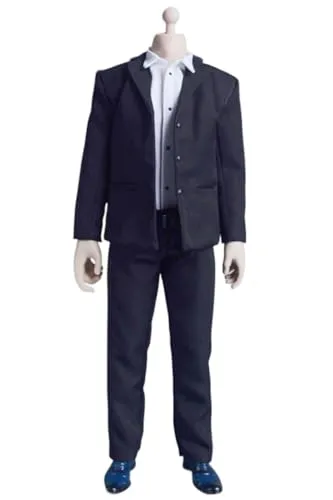 HiPlay 1/6 Scale Figure Doll Clothes: Black Long Leisure Suit for 12-inch Collectible Action Figure