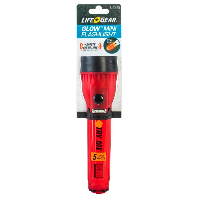 Life Gear Glow 8 lm Red LED Flashlight LR44 Battery