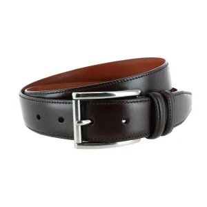 Lorenzo 32mm Dropped Edge Leather Dress Belt