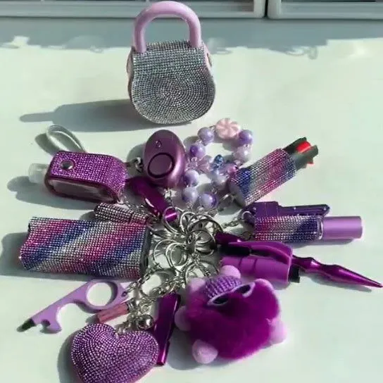 LovelyRLovely Purple Women's Safety Keychain Set