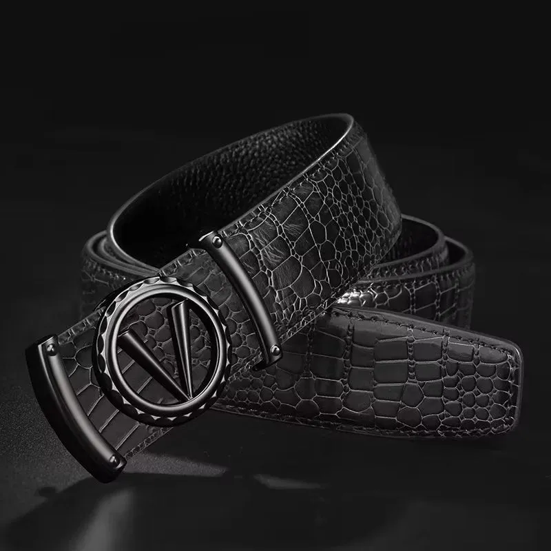 LuxeGlam CrocEmbossed Waist Belt