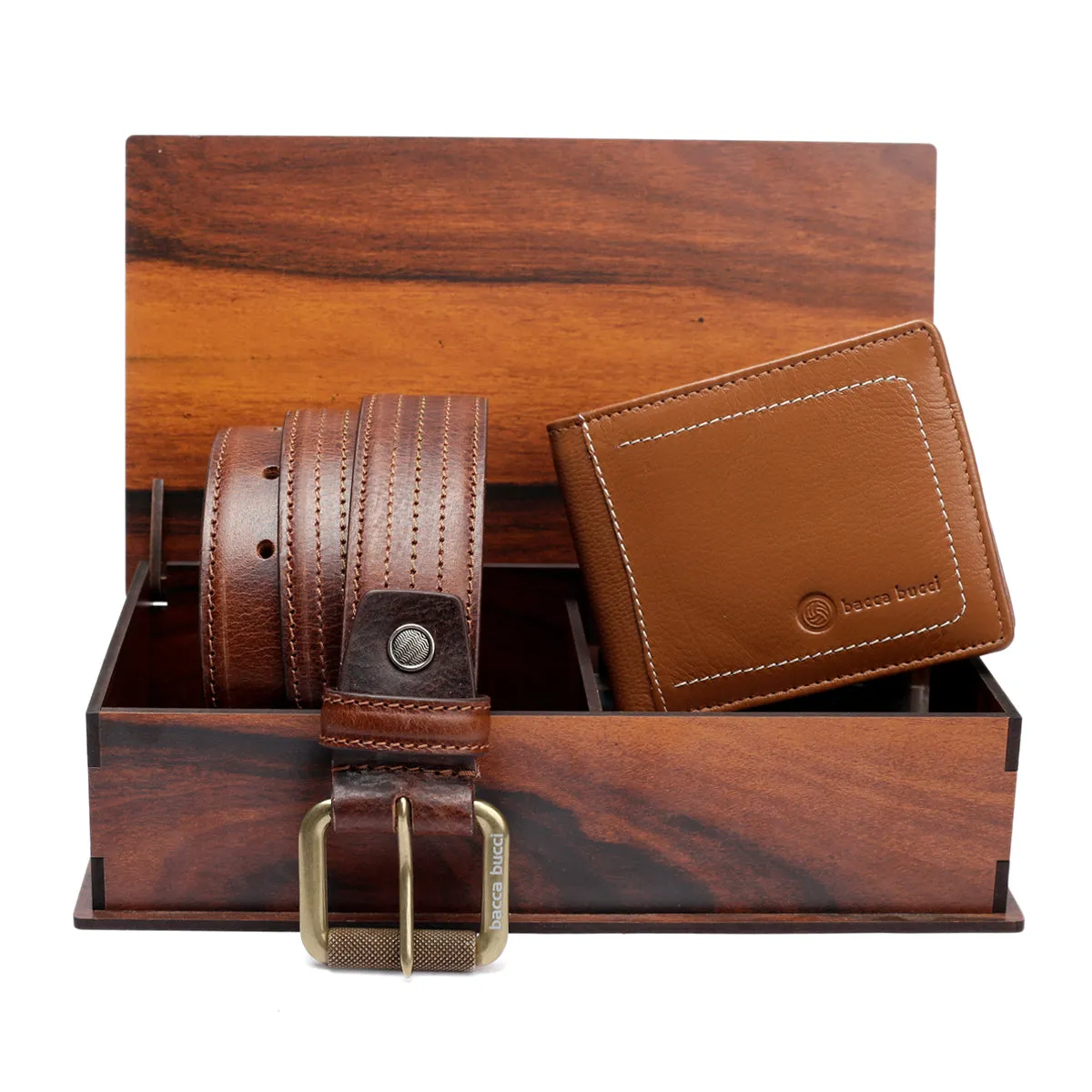 Men's Classic Dress belt with Genuine grain leather & Genuine soft Leather Wallet combo Gift Set for men