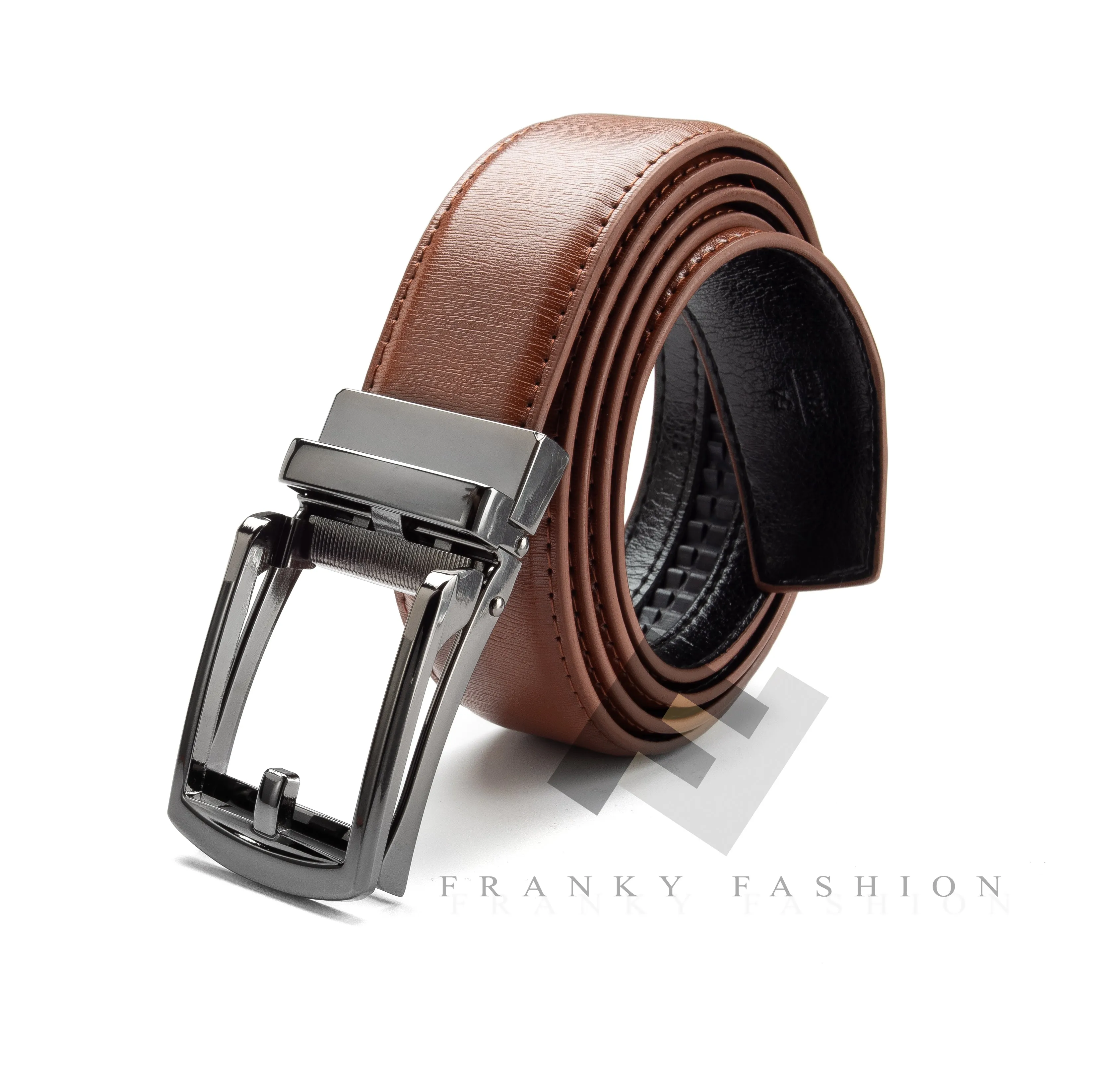 MEN'S CLASSIC LEATHER BELT RATCHET TRACK CLASSIC BUCKLE | BLACK | BROWN | B079