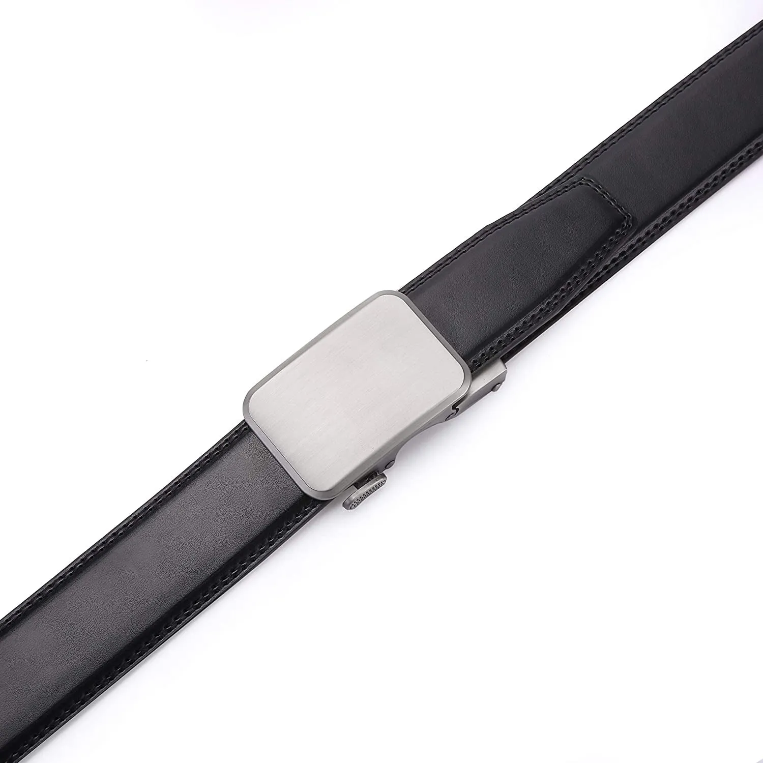 Mens Premium Leather Ratchet  Belt | 1.5” Wide | Dimensional- Deep Charcoal