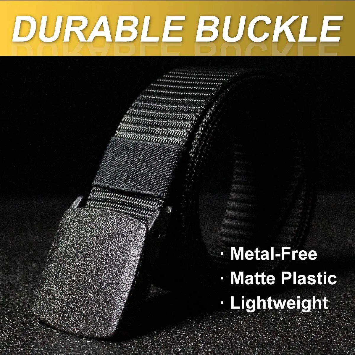 MIJIU Nylon Belts for Men 1.5inch Military Tactical Belt Adjustable Slide Plastic Buckle Web Canvas Belt Outdoor