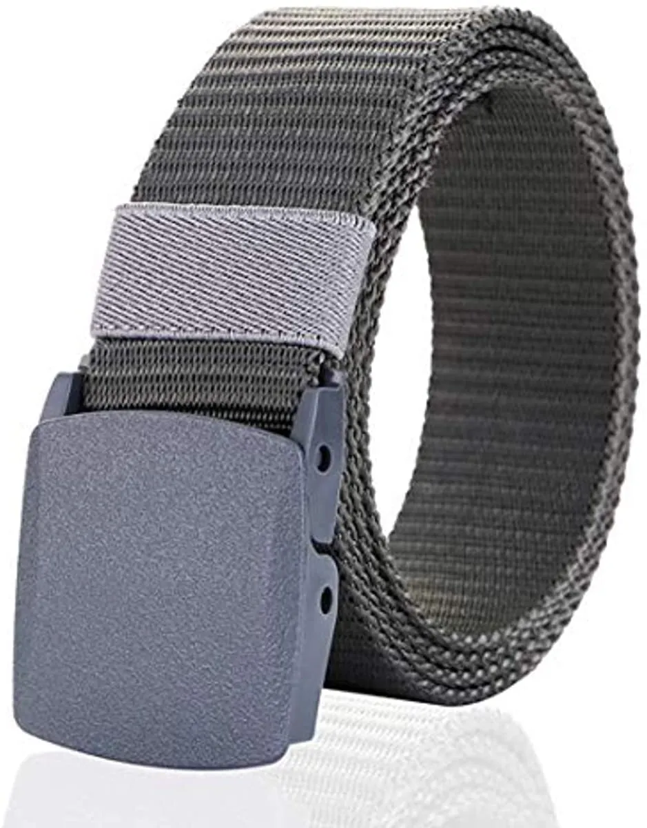 MIJIU Nylon Belts for Men 1.5inch Military Tactical Belt Adjustable Slide Plastic Buckle Web Canvas Belt Outdoor