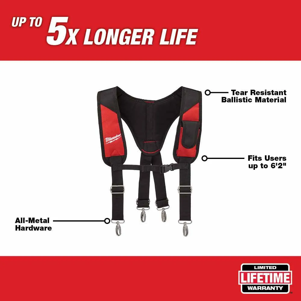 Milwaukee 48-22-8145 Padded Suspension Rig, All Metal Hardware, 1680Denier Ballistic Nylon