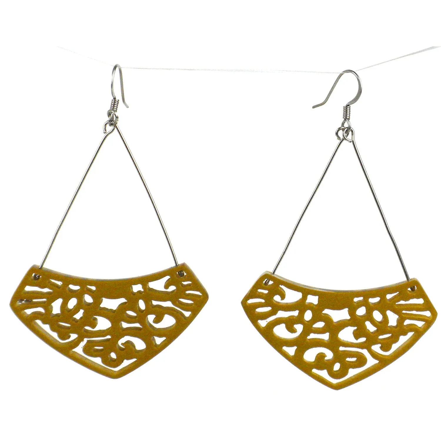 Simone Lace Earrings in Mustard Faire Collection