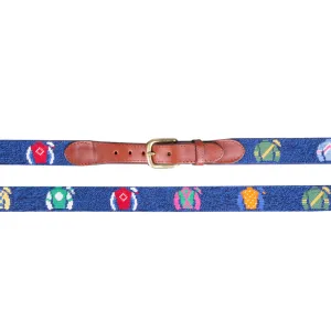 Smathers & Branson Keeneland Men's Jockey Silks Needlepoint Belt