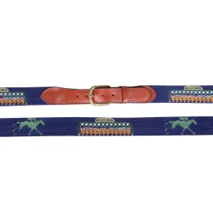 Smathers & Branson Keeneland Men's Starting Gate Needlepoint Belt