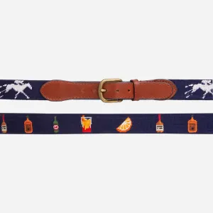 Smathers & Branson Men's Keeneland Breeze Needlepoint Belt