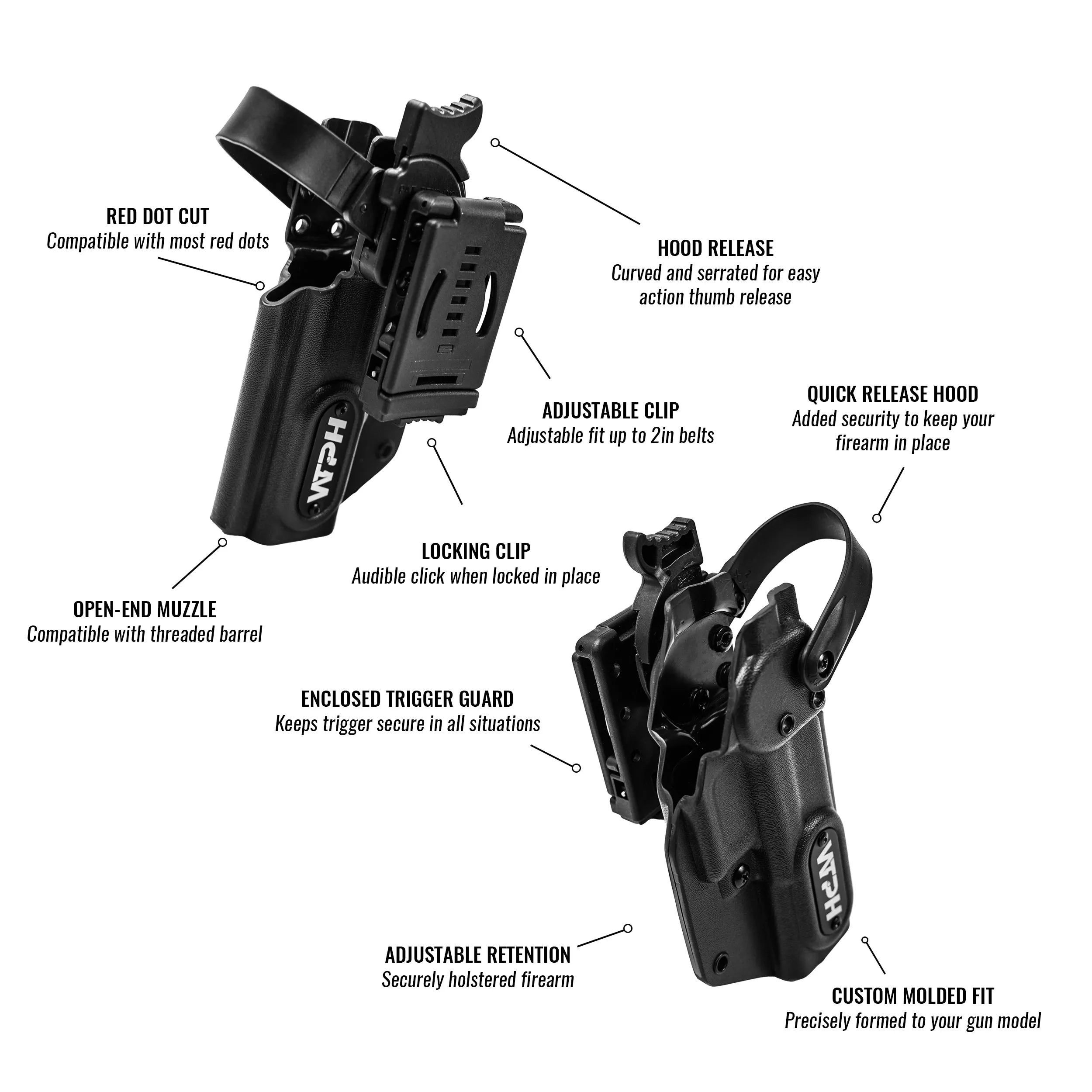 Smith & Wesson M&P / M2.0 4"/4.25" Compact 9/40 with Streamlight TLR-1/1S/HL Light Level 2 Duty Holster