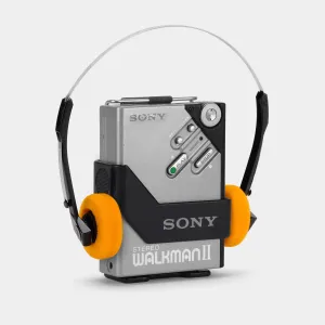 Sony Walkman II WM-2 Silver Portable Cassette Player With Belt Clip Holder