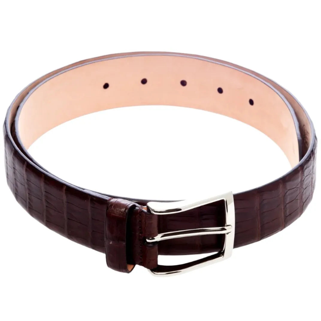 Sovereign Grade Medium Brown Crocodile Belt