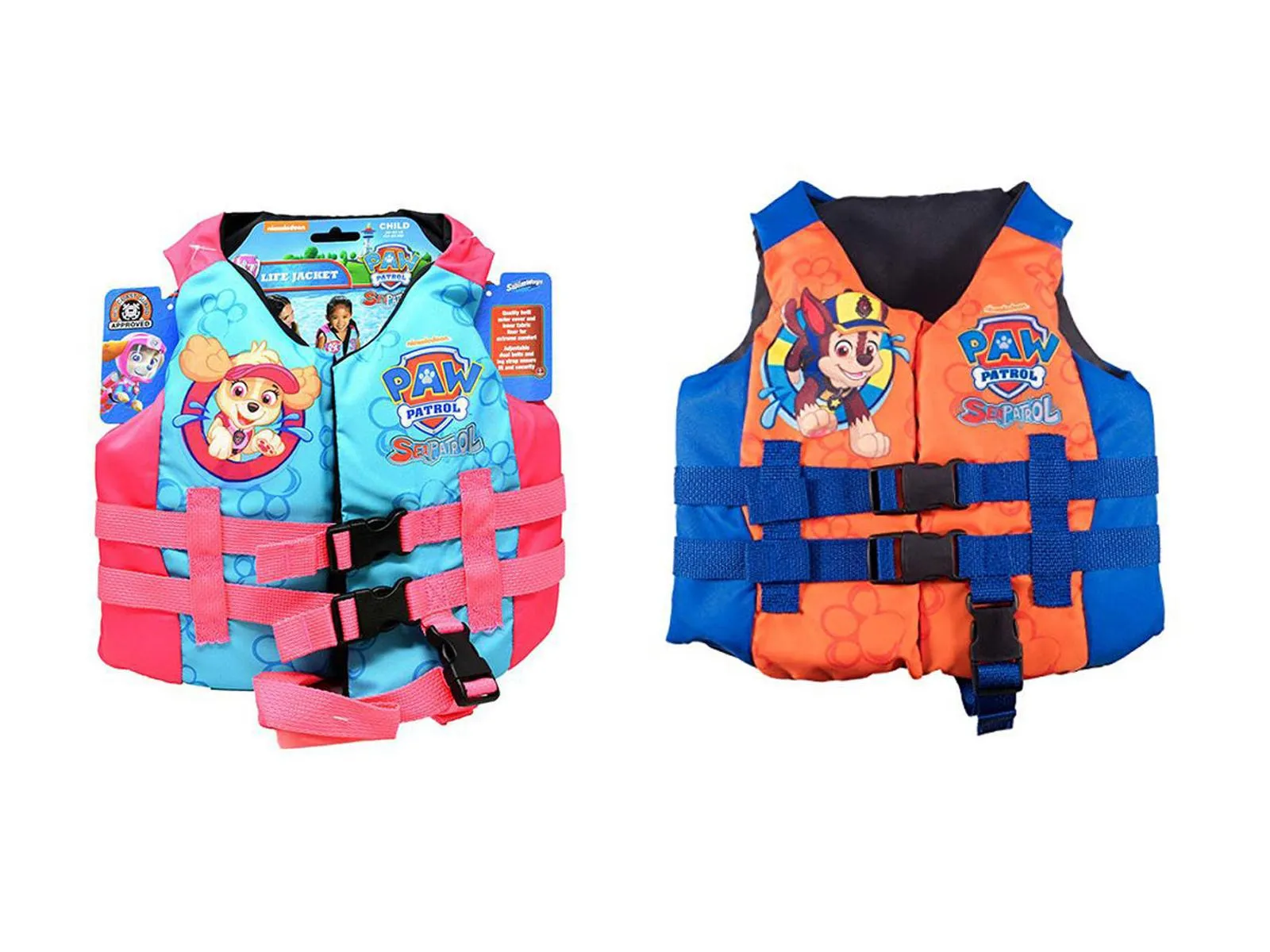 Spin Master, SwimWays Paw Patrol PFD Life Vest Jacket: Chase, Skye (Fits 30-50 lb)