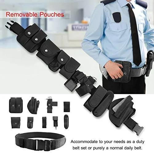 Tactical Security Belt Law Enforcement Modular Equipment System 10 pcs Military Utility Belt Kit with Quick Release Buckle