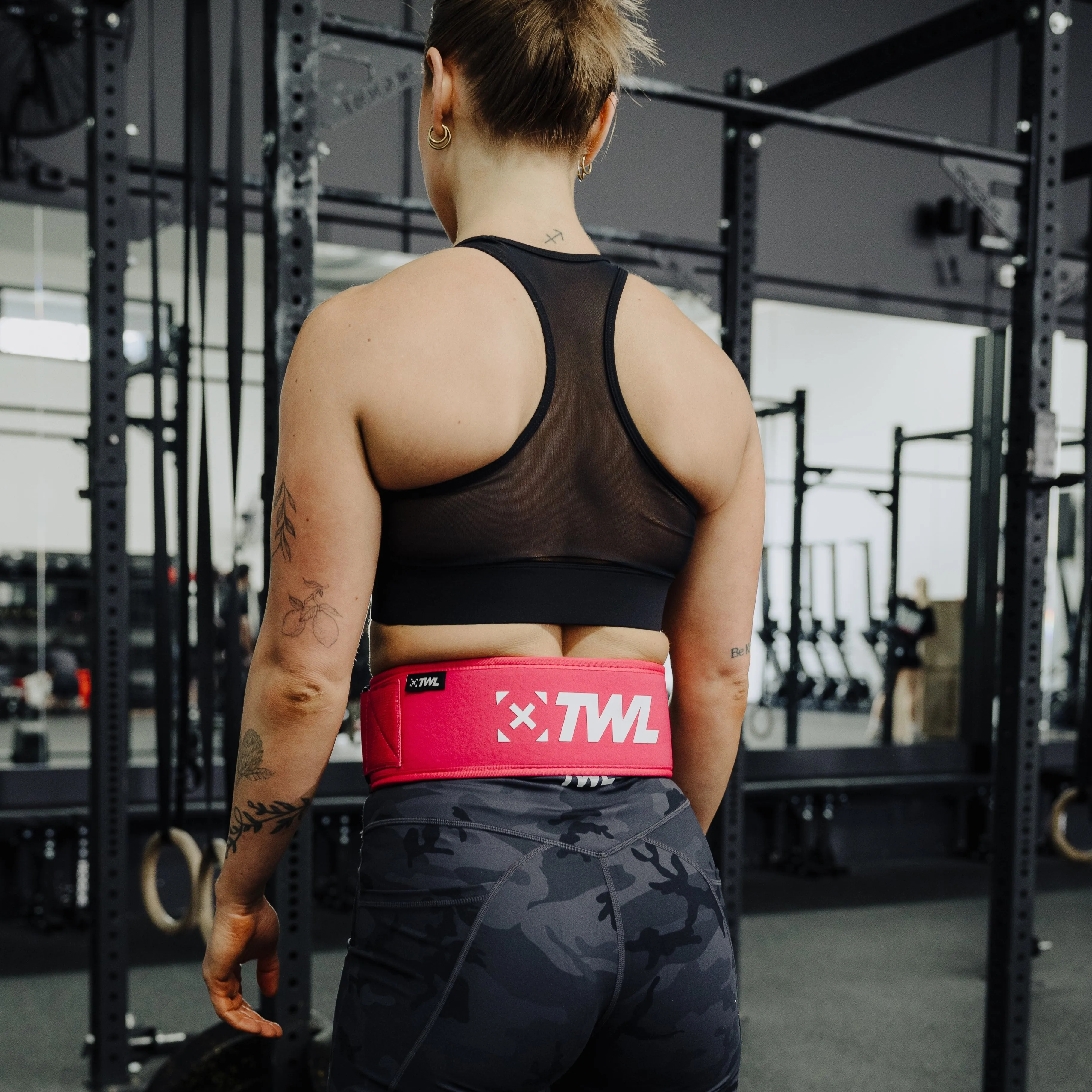 TWL - HYBRID VELCRO LIFTING BELT - RASPBERRY