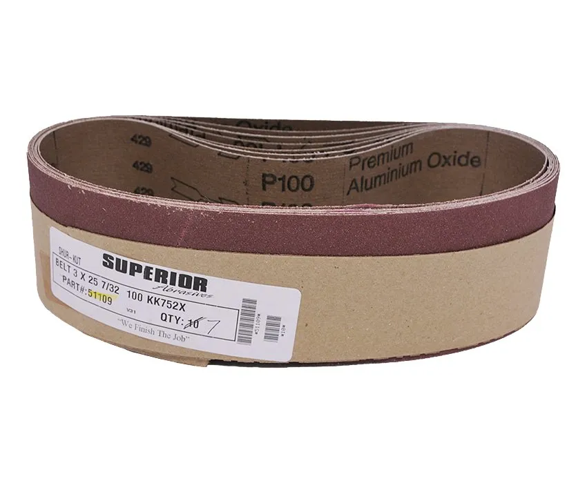 VSM Abrasive Sanding Belts 3" x 25-7/32" 60 Grit A/O