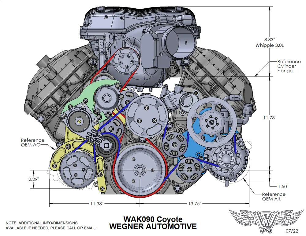 Wegner Automotive Coyote Whipple 3.0 Drive Kit | Gen lll Coyote